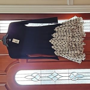 NWT Eliana Et Lena Les Robes long sleeve full skirt dress